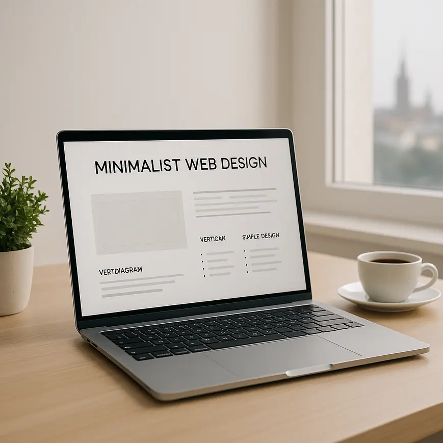 Minimalistyczny projekt strony internetowej wykonany przez bydgoską agencję kreatywną