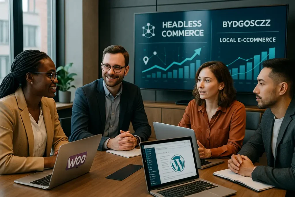 Headless commerce w lokalnym sklepie internetowym w Bydgoszczy z WooCommerce i WordPress.