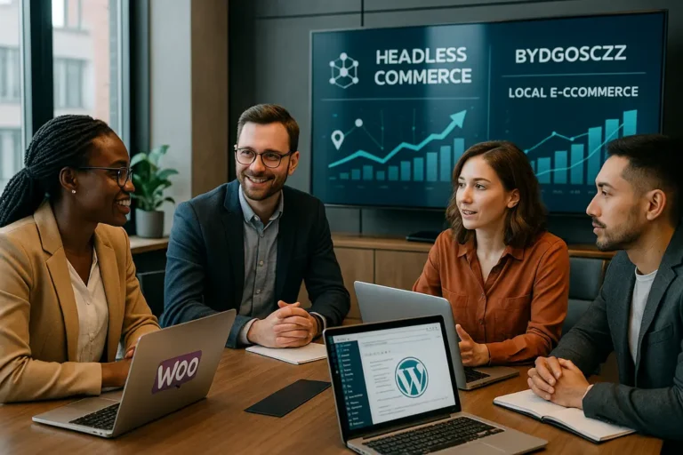 Headless commerce w lokalnym sklepie internetowym w Bydgoszczy z WooCommerce i WordPress.