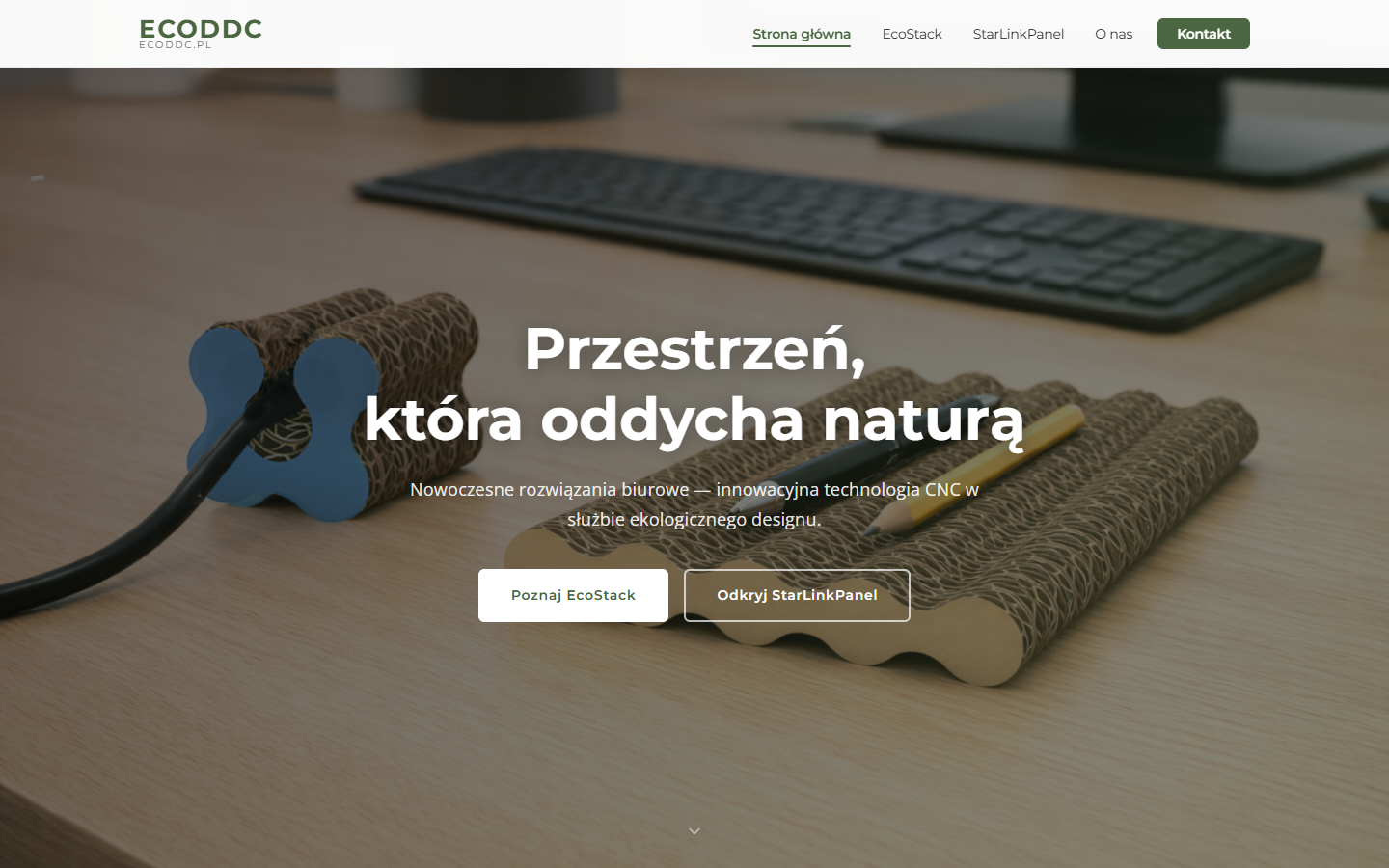 ECODDC — Site du producteur : capture d'écran du site web, réalisation de Kreatywna Agencja